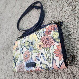 Sakroots Floral Print Mini Crossbody / Phone Pouch
